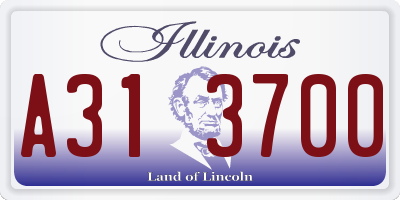 IL license plate A313700