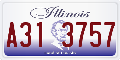IL license plate A313757