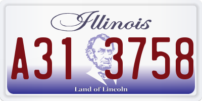 IL license plate A313758