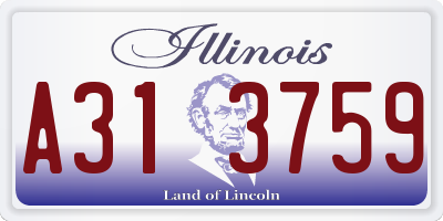 IL license plate A313759
