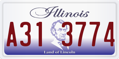 IL license plate A313774