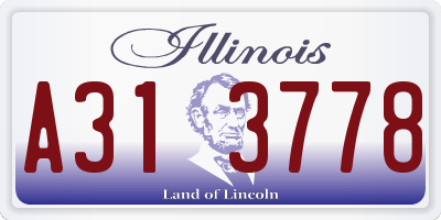 IL license plate A313778