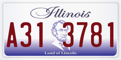IL license plate A313781