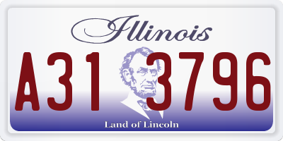 IL license plate A313796