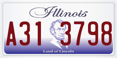 IL license plate A313798