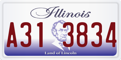 IL license plate A313834