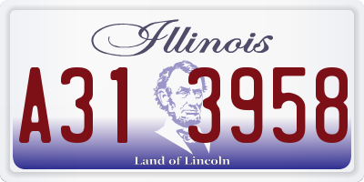IL license plate A313958