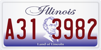 IL license plate A313982