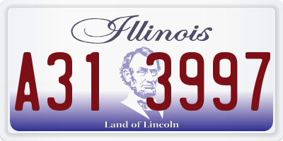 IL license plate A313997