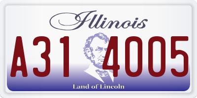 IL license plate A314005