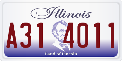 IL license plate A314011