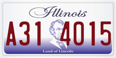 IL license plate A314015