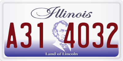 IL license plate A314032