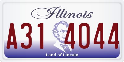 IL license plate A314044