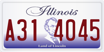 IL license plate A314045