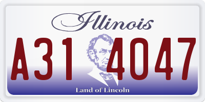 IL license plate A314047