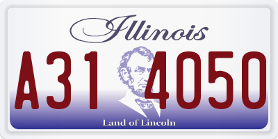 IL license plate A314050