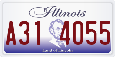 IL license plate A314055