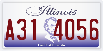 IL license plate A314056