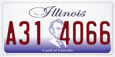 IL license plate A314066