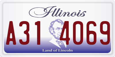 IL license plate A314069