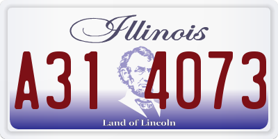 IL license plate A314073