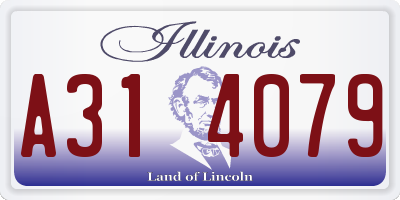 IL license plate A314079