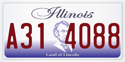 IL license plate A314088