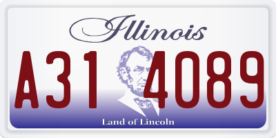 IL license plate A314089