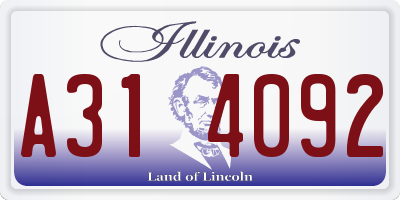 IL license plate A314092