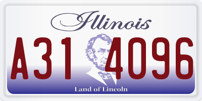 IL license plate A314096