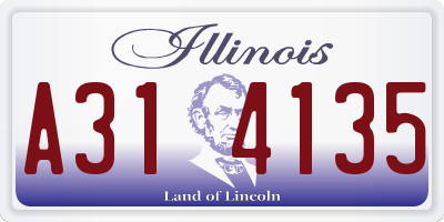 IL license plate A314135