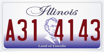 IL license plate A314143
