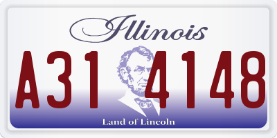 IL license plate A314148