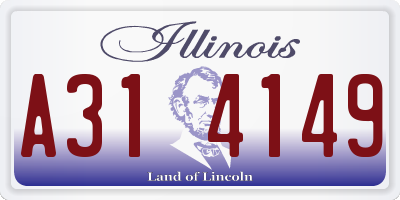 IL license plate A314149