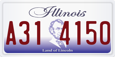 IL license plate A314150