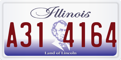 IL license plate A314164