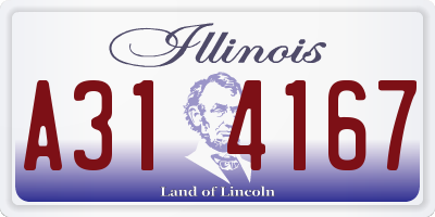 IL license plate A314167
