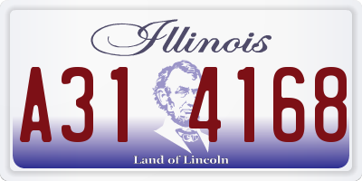 IL license plate A314168