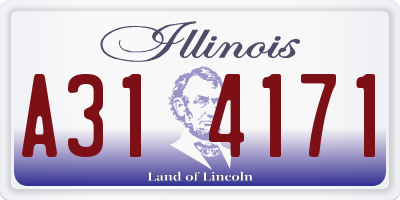 IL license plate A314171