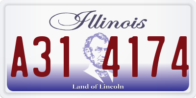 IL license plate A314174