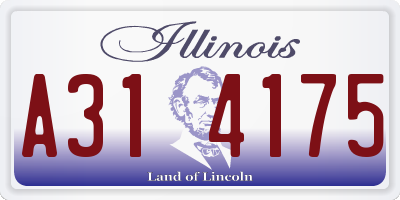 IL license plate A314175