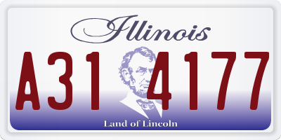IL license plate A314177