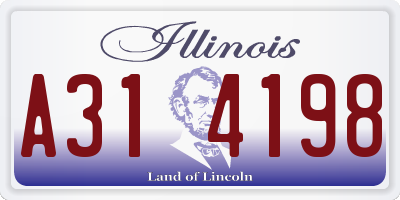IL license plate A314198