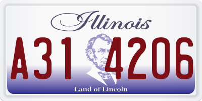 IL license plate A314206