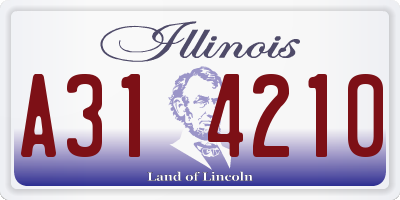 IL license plate A314210
