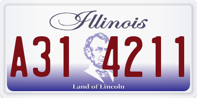 IL license plate A314211
