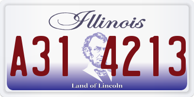 IL license plate A314213