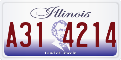 IL license plate A314214