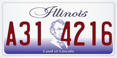 IL license plate A314216